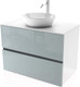 Миниатюра изображения товара Тумба под умывальник ЗОВ Лира 60 / L60MW0MAGVA-KP13W (белый/адриатик)