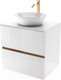 Миниатюра изображения товара Тумба под умывальник ЗОВ Лира 100 / L100MW0MWGVG-KP13W (белый/белый глянец)
