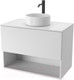 Миниатюра изображения товара Тумба под умывальник ЗОВ Кито-2 100 / 2K100LW0MWMC-KP13W (белый матовый)