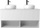 Миниатюра изображения товара Тумба под умывальник ЗОВ Кито-2 120 / 2K120LW0MWMC-KP13W (белый матовый)