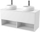 Миниатюра изображения товара Тумба под умывальник ЗОВ Кито-2 120 / 2K120LW0MWMC-KP13W (белый матовый)