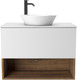 Миниатюра изображения товара Тумба под умывальник ЗОВ Кито-2 60 / 2K60LA0MWMC-KP13W (аттик/белый матовый)