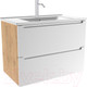 Миниатюра изображения товара Тумба с умывальником ЗОВ Дион 60 / D60LHO0M9003MKV5-OL60 (белый матовый/дуб)