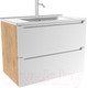 Миниатюра изображения товара Тумба с умывальником ЗОВ Дион 70 / D70LHO0M9003MKV5-OL70 (белый матовый/дуб)