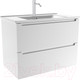 Миниатюра изображения товара Тумба с умывальником ЗОВ Дион 100 / D100LWP0M9003MKV5-OL100 (белый матовый)