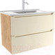 Миниатюра изображения товара Тумба с умывальником ЗОВ Дион 60 / D60LHO0M1015GKV5-OL60 (бежевый глянец/дуб)