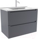 Миниатюра изображения товара Тумба с умывальником ЗОВ Дион 70 / D70LAFM7015MKV5-OL70 (графит матовый)