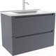 Миниатюра изображения товара Тумба с умывальником ЗОВ Дион 90 / D90LAFM7015MKV5-OL90 (графит матовый)