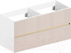 Миниатюра изображения товара Тумба с умывальником ЗОВ Лира 120 / L120MW0MTGVG-OL120 (тальк)