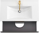 Миниатюра изображения товара Тумба с умывальником ЗОВ Лира 60 / L60MWFMLGVG-OL60 (грифель глянец)