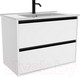 Миниатюра изображения товара Тумба с умывальником ЗОВ Парма 80 / P80LWP0MWMC1B-OL80 (белый матовый)