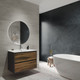 Миниатюра изображения товара Тумба с умывальником ЗОВ Парма 100 / P100LAN0MAMC1B-OL100 (антрацит/аттик)
