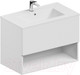 Миниатюра изображения товара Тумба с умывальником ЗОВ Кито-2 100 / 2K100LW0MWM-OL100 (белый матовый)