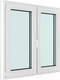 Миниатюра изображения товара Окно ПВХ Brusbox Futuruss Двухстворчатое 2 поворотно-откидные створки 3 стекла (1000x1000x70)