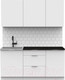 Миниатюра изображения товара Кухонный гарнитур Интермебель Микс Топ-3 1.7м (белый премиум/тунис)