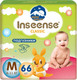 Миниатюра изображения товара Подгузники детские Inseense Classic Plus M 6-11 кг / InsCM66Lime (66шт)