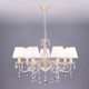 Миниатюра изображения товара Люстра Евросвет Amelia 3637/7 (бело-золотой/прозрачный хрусталь)