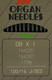 Миниатюра изображения товара Набор игл для промышленной швейной машины Organ DBx1 100 SES ORG-10 (для трикотажа)