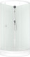 Миниатюра изображения товара Душевая кабина Domani-Spa Simple 99 Eco / DS01EcSm99LWCl00-V1.2 (белый/прозрачное стекло)