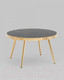 Миниатюра изображения товара Журнальный столик Stool Group Гелиос 80x80 / ECT-134-TG (черный мрамор/сталь золото)