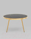 Миниатюра изображения товара Журнальный столик Stool Group Гелиос 80x80 / ECT-134-TG (черный мрамор/сталь золото)