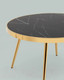 Миниатюра изображения товара Журнальный столик Stool Group Гелиос 80x80 / ECT-134-TG (черный мрамор/сталь золото)
