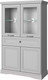Миниатюра изображения товара Шкаф с витриной Anrex Valencia 2V2D1S (серый)