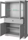 Миниатюра изображения товара Шкаф с витриной Anrex Valencia 2V2D1S (серый)