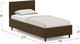 Миниатюра изображения товара Односпальная кровать Moon Family 1259 / К004237