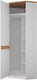 Миниатюра изображения товара Шкаф Anrex Taurus 1DGL угловой (белый/дуб вотан)