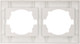 Миниатюра изображения товара Рамка для выключателей и розеток TDM Лама SQ1815-0830 (перламутр)
