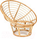 Миниатюра изображения товара Кресло садовое Tetchair Papasan Eco P115-1/SP STD c подушкой, ремешками (натуральный/флок/олива 23)