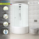 Миниатюра изображения товара Душевая кабина Domani-Spa Simple 110 High / DS01Sm110HWCl00-V1.2 (белый/прозрачное стекло)
