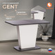 Миниатюра изображения товара Обеденный стол Tetchair Gent 110-145x686x75.5 (мрамор блэк роял/белый)