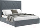 Миниатюра изображения товара Двуспальная кровать Mebel-Ars Треви 160 (велюр серо-синий HB-178 26)