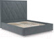 Миниатюра изображения товара Полуторная кровать Mebel-Ars Треви 140 (велюр серо-синий HB-178 26)