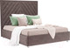 Миниатюра изображения товара Полуторная кровать Mebel-Ars Мишель 140 (бархат серо-шоколадный Star Velvet 60 Coffee)