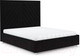 Миниатюра изображения товара Полуторная кровать Mebel-Ars Мишель 140 (велюр черный НВ-178 17)