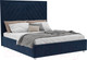 Миниатюра изображения товара Полуторная кровать Mebel-Ars Мишель 140 (темно-синий/Luna 034)