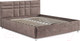 Миниатюра изображения товара Полуторная кровать Mebel-Ars Нью-Йорк 140 (бархат серо-шоколадный Star Velvet 60 Coffee)
