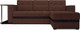 Миниатюра изображения товара Диван угловой Mebel-Ars Атланта (рогожка шоколад)