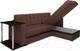 Миниатюра изображения товара Диван угловой Mebel-Ars Атланта (рогожка шоколад)