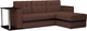 Миниатюра изображения товара Диван угловой Mebel-Ars Атланта (рогожка шоколад)