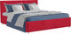 Миниатюра изображения товара Двуспальная кровать Mebel-Ars Нью-Йорк 160 (кордрой красный)