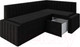 Миниатюра изображения товара Уголок кухонный мягкий Mebel-Ars Вермут правый 193x82x113 (велюр черный НВ-178 17)