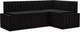 Миниатюра изображения товара Уголок кухонный мягкий Mebel-Ars Вермут правый 193x82x113 (велюр черный НВ-178 17)