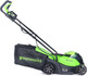 Миниатюра изображения товара Газонокосилка аккумуляторная Greenworks GD24LM33 бесщеточная 24V 33см / 2516107UB (с АКБ 4Ач и ЗУ)