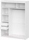 Миниатюра изображения товара Шкаф-купе NN мебель К ШКП 3 1.6 (белый текстурный)