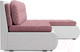 Миниатюра изображения товара Диван угловой Mebel-Ars Кормак (велюр пудра НВ-178 18/экокожа белый)