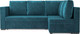Миниатюра изображения товара Диван угловой Mebel-Ars Мансберг (бархат сине-зеленый Star Velvet 43 Black Green)